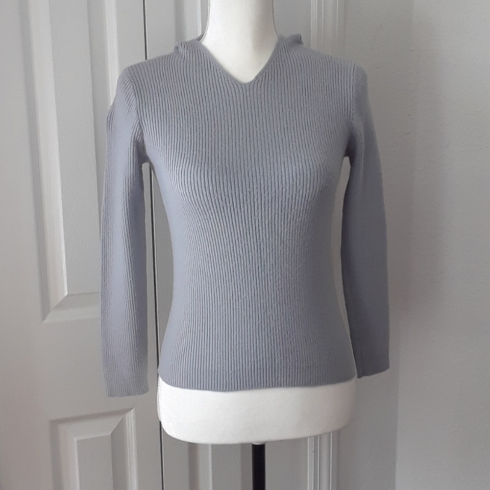 Sisley Women's Italian Hooded Wool Sweater